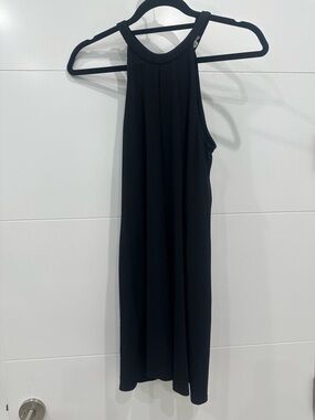 BCBG Black Halter Shift Dress - Classic Minimalist Style
